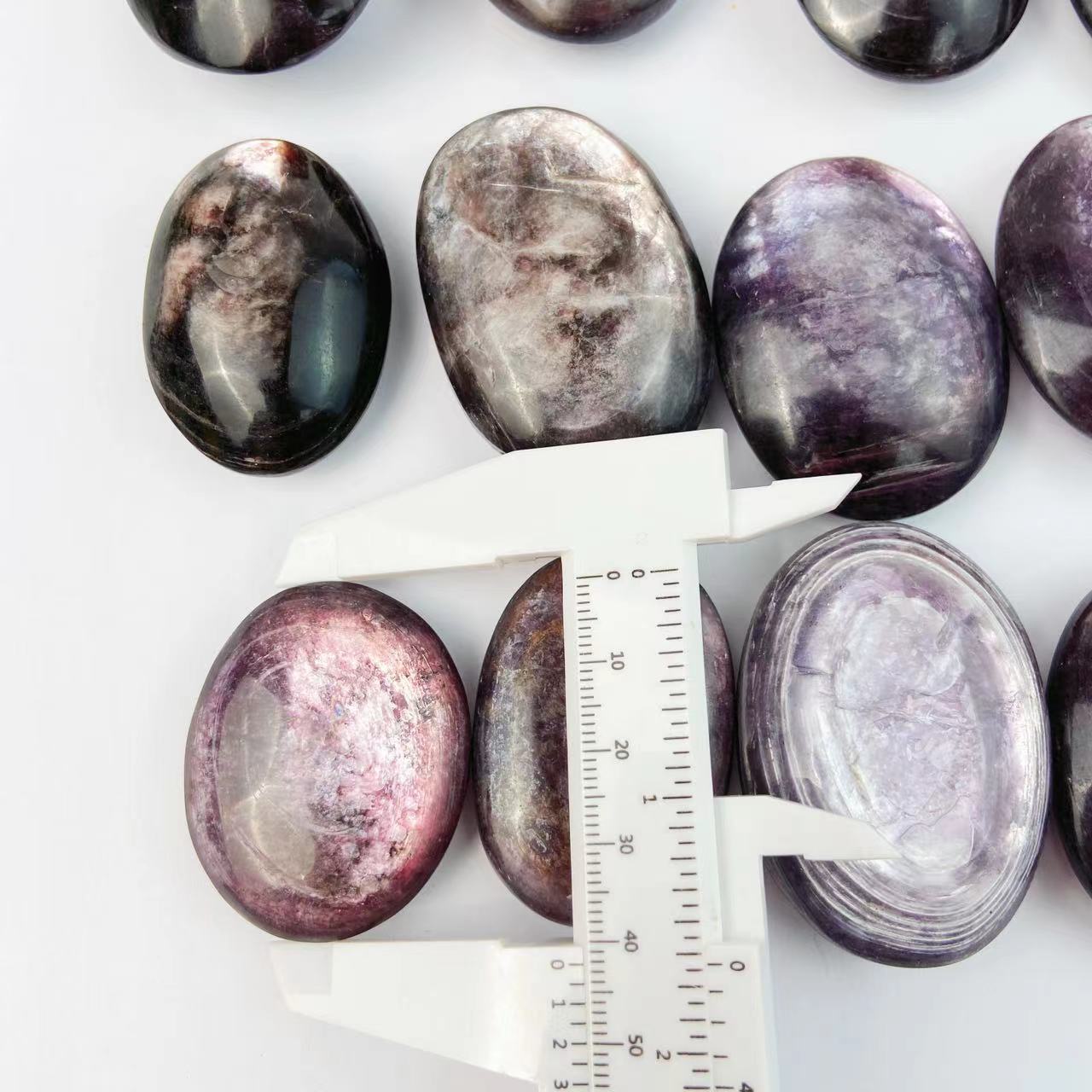 Mica Lepidolite Palm Stones GEMROCKY-Carvings-