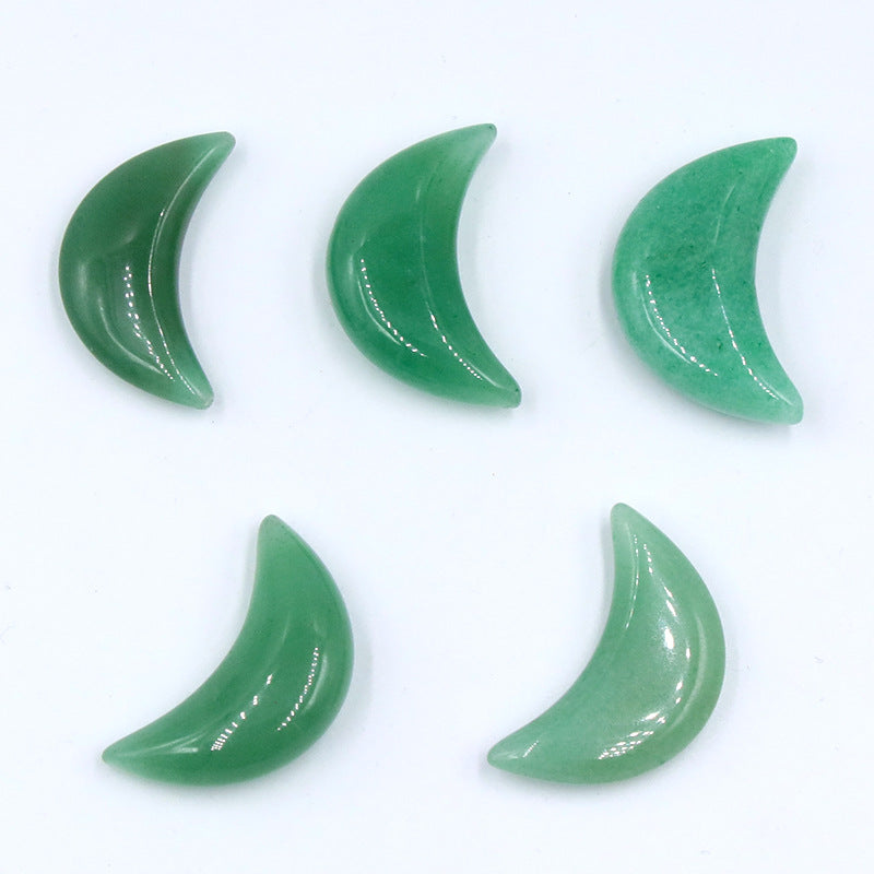 Mini 3cm Crystal Moon Carvings GEMROCKY-Carvings-Green Aventurine-