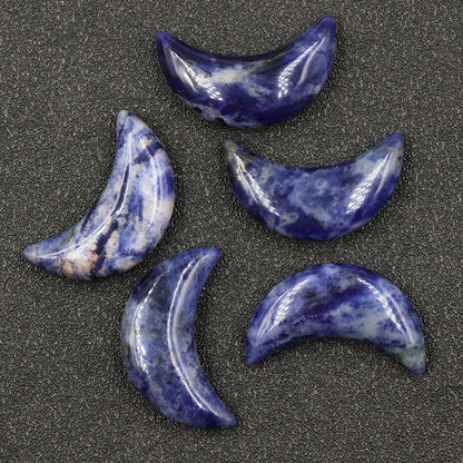 Mini 3cm Crystal Moon Carvings GEMROCKY-Carvings-Sodalite-