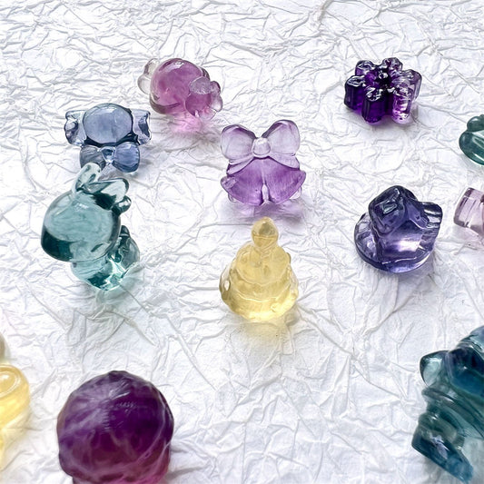 Mini Animal Christmas Series Fluorite Carvings GEMROCKY-Carvings-