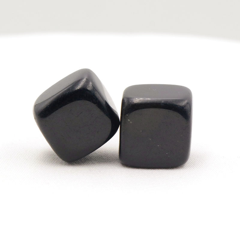 Mini Crystal 15mm Cube Carvings GEMROCKY-Carvings-Black Obsidian-