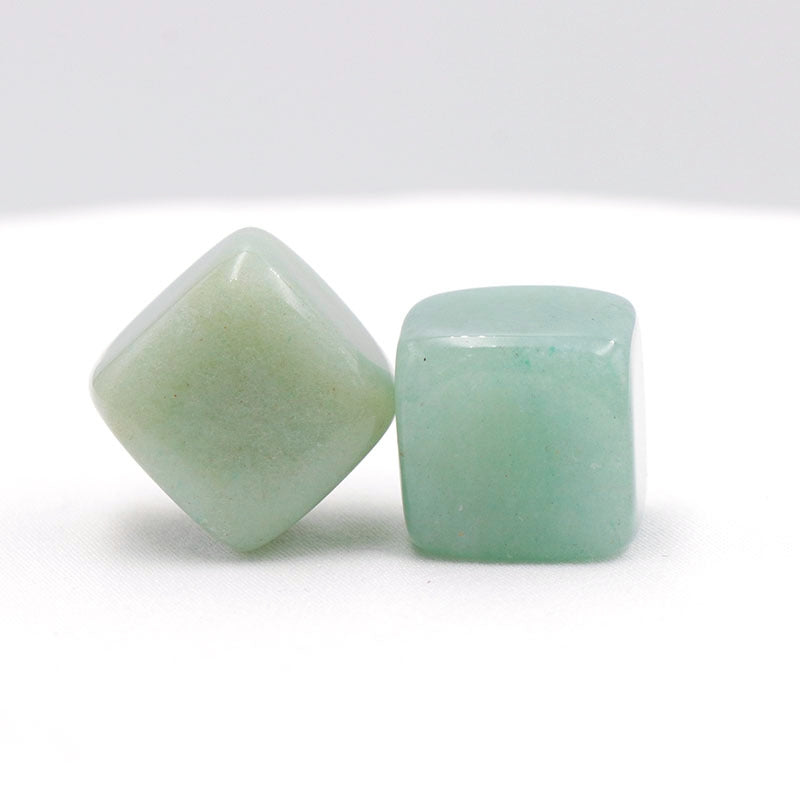 Mini Crystal 15mm Cube Carvings GEMROCKY-Carvings-Green Aventurine-