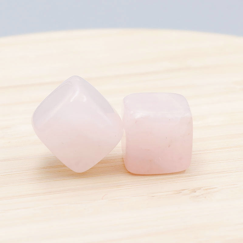 Mini Crystal 15mm Cube Carvings GEMROCKY-Carvings-Rose Quartz-