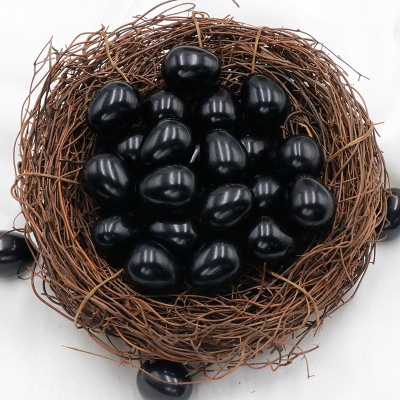 Mini Crystal 20mm Easter Egg Carvings GEMROCKY-Carvings-Black Obsidian-