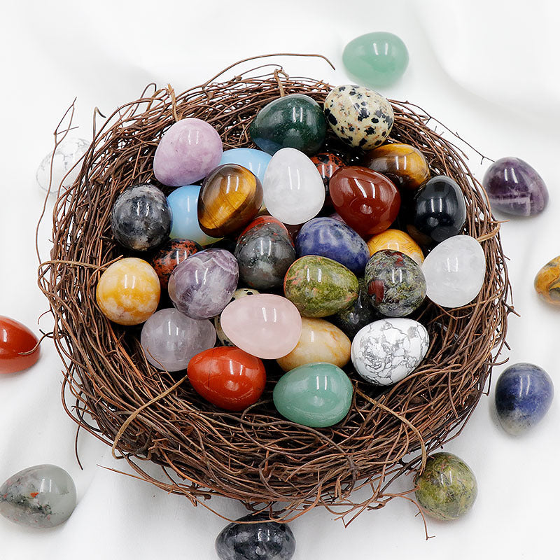 Mini Crystal 20mm Easter Egg Carvings GEMROCKY-Carvings-