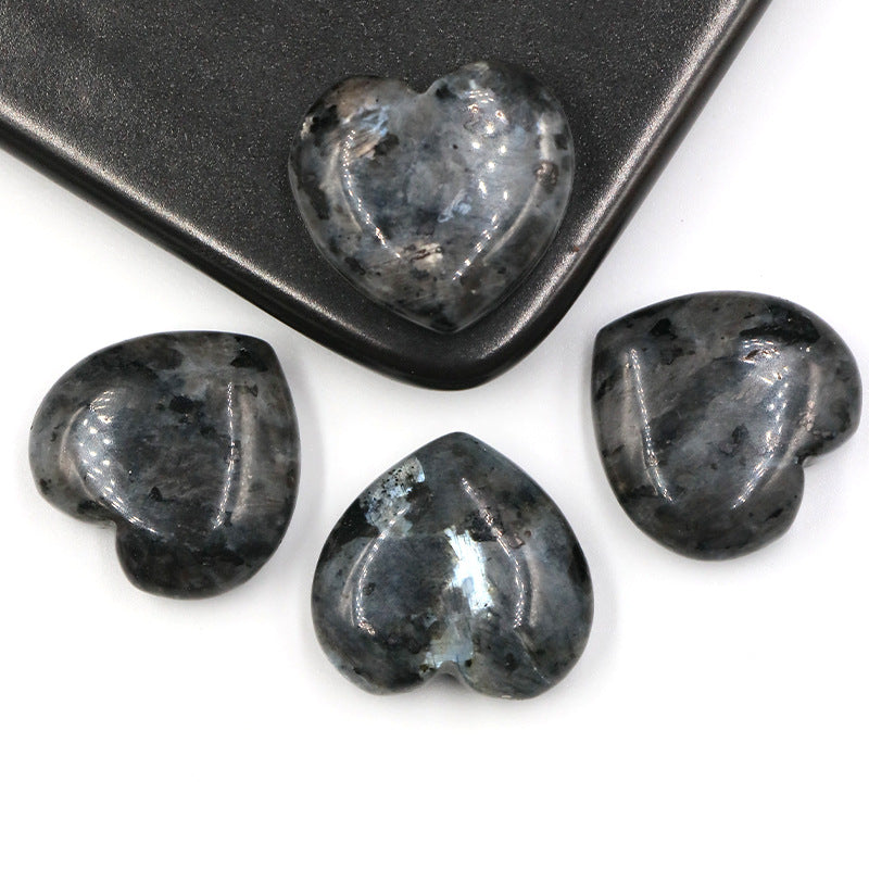 Mini Crystal 25mm Heart Carvings GEMROCKY-Carvings-Larvikite-
