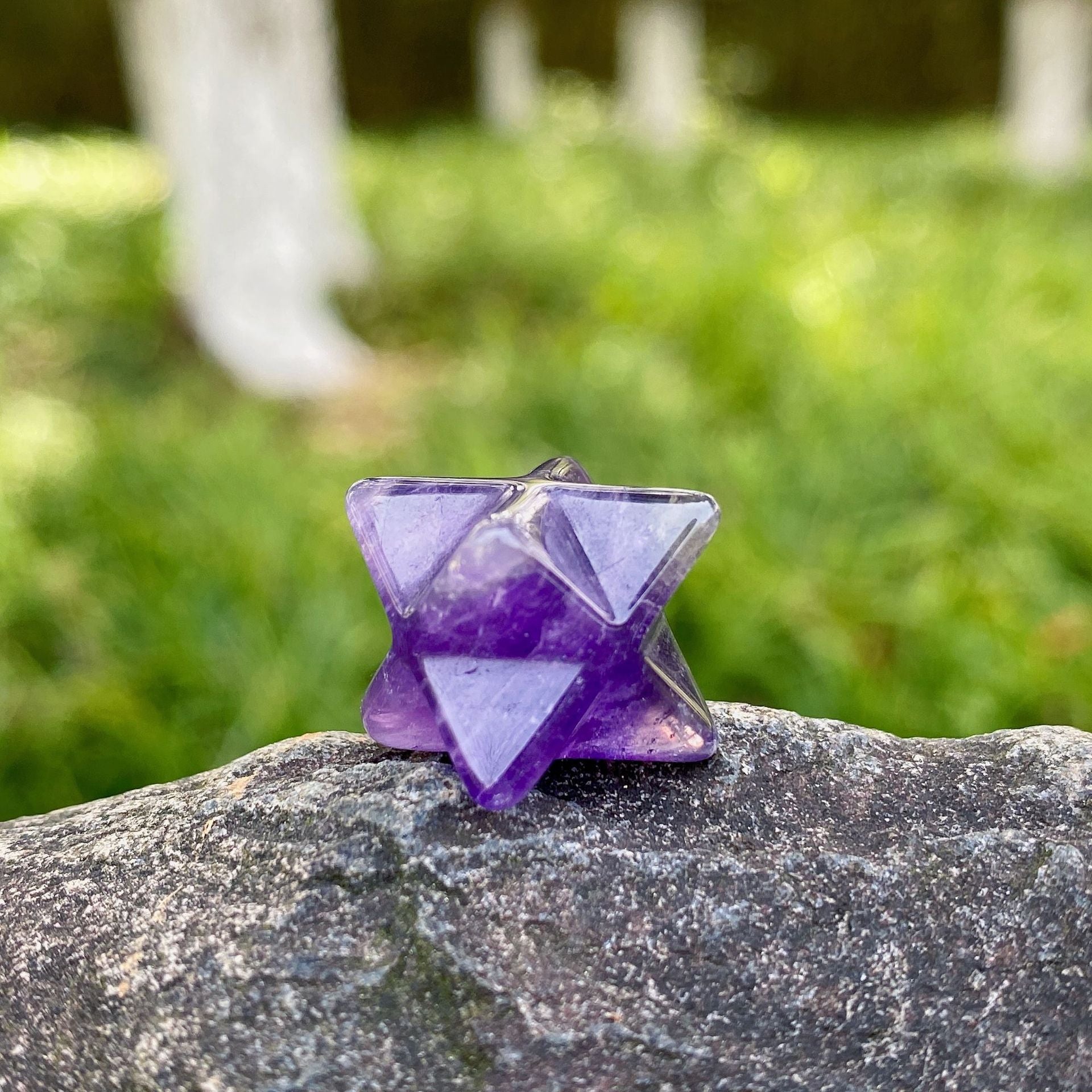 Mini Crystal 2cm Merkabah Carvings GEMROCKY-Carvings-Amethyst-