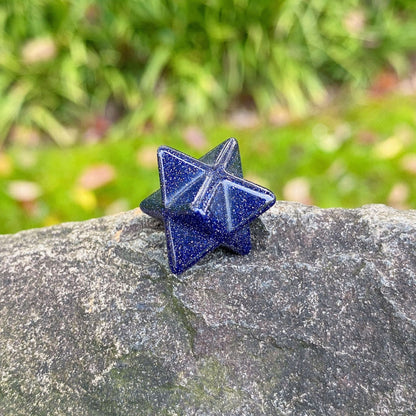 Mini Crystal 2cm Merkabah Carvings GEMROCKY-Carvings-Blue Sandstone-