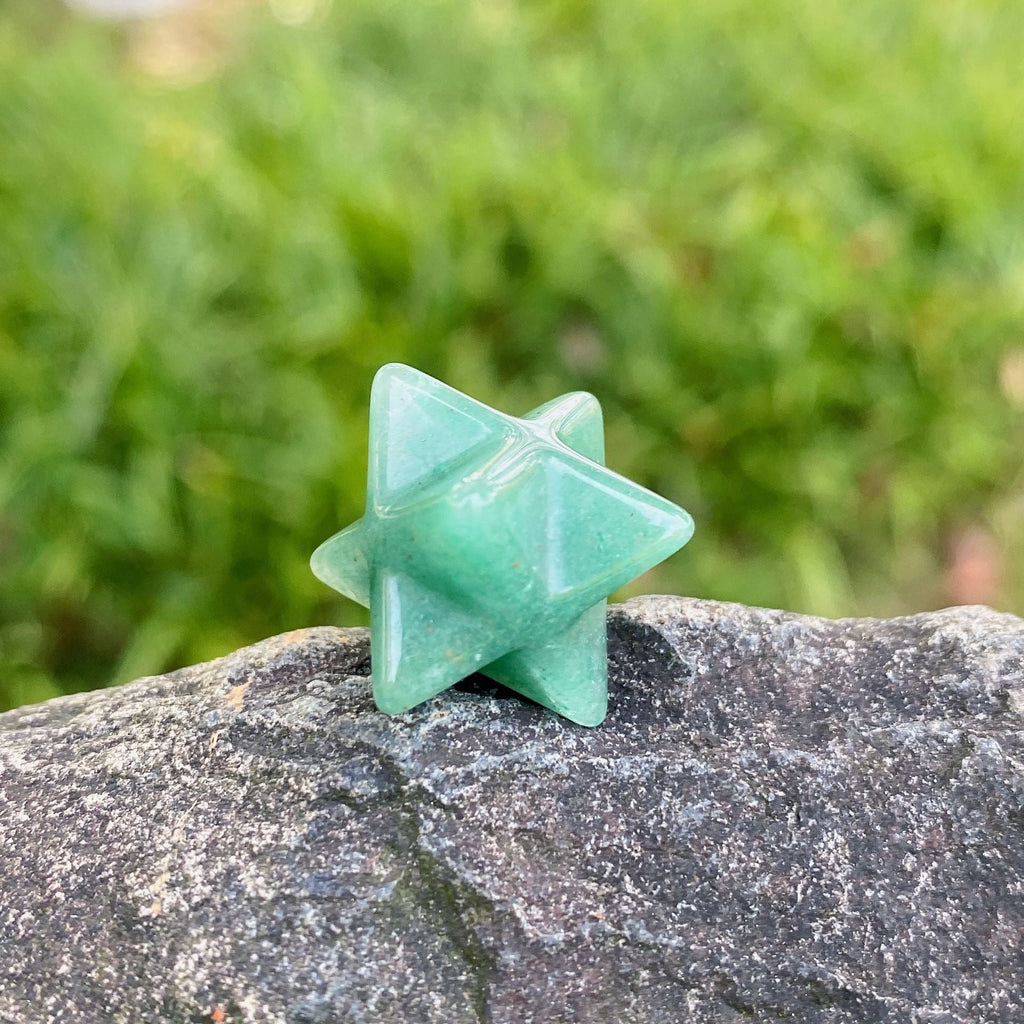 Mini Crystal 2cm Merkabah Carvings GEMROCKY-Carvings-Green Aventurine-