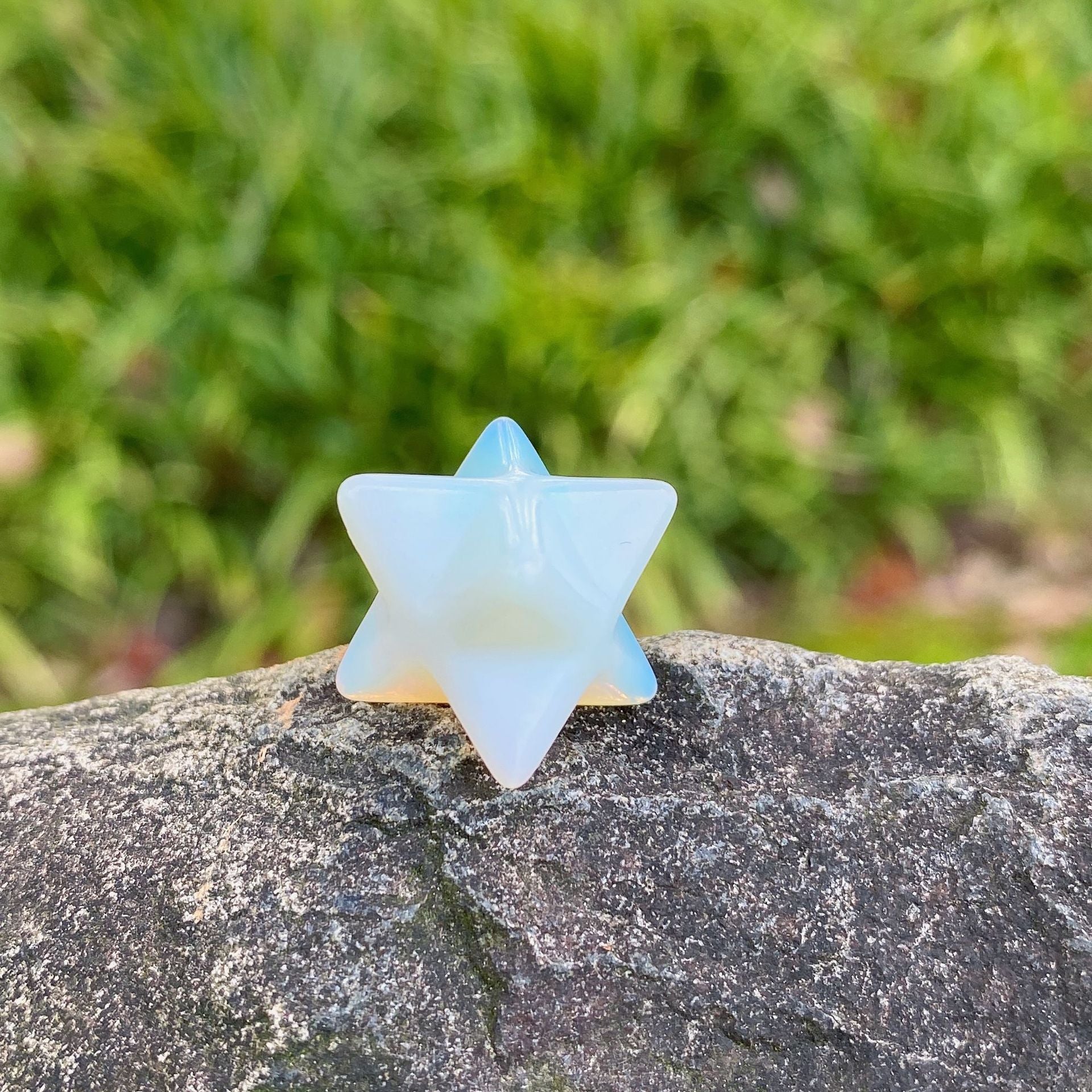 Mini Crystal 2cm Merkabah Carvings GEMROCKY-Carvings-Opalite-