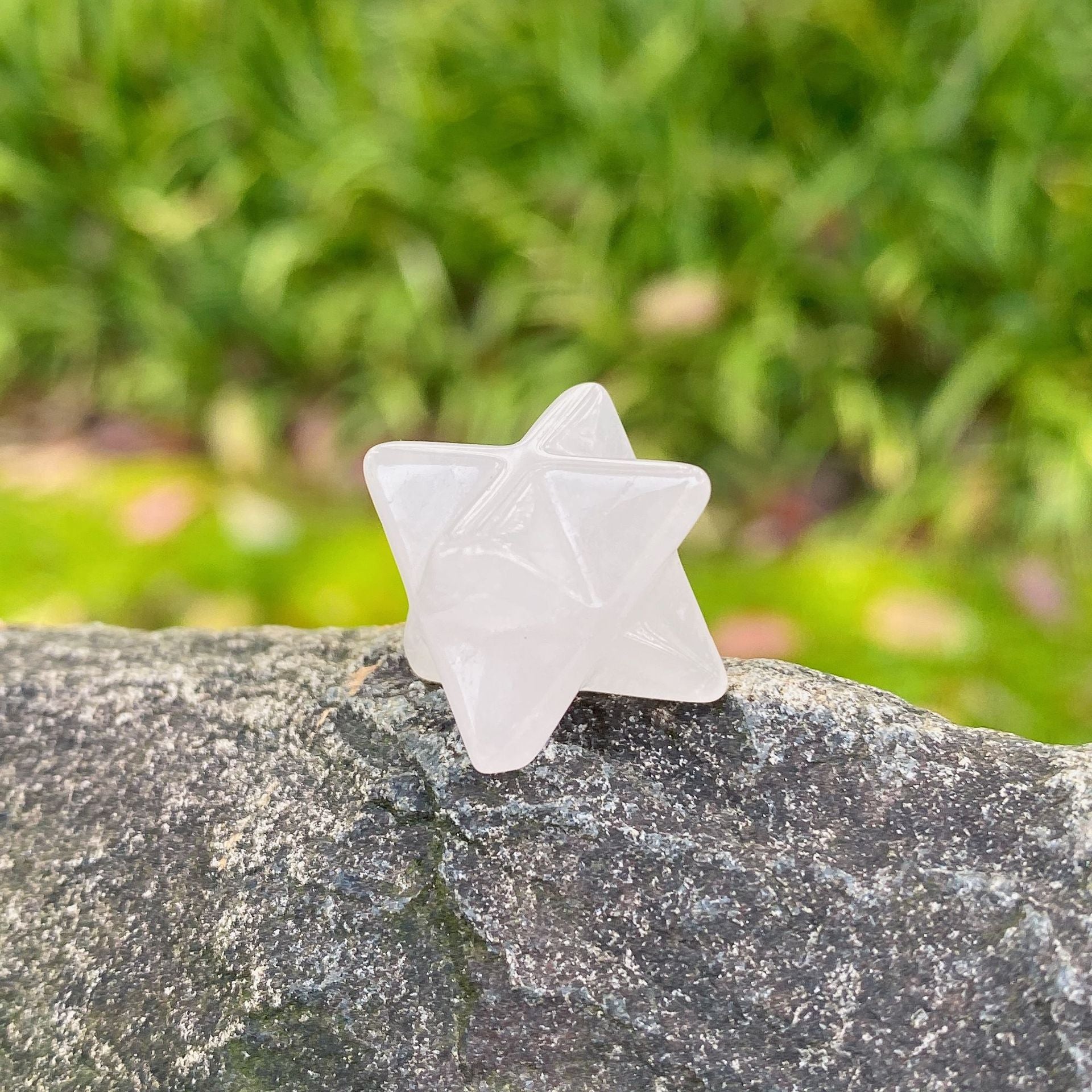 Mini Crystal 2cm Merkabah Carvings GEMROCKY-Carvings-Rose Quartz-