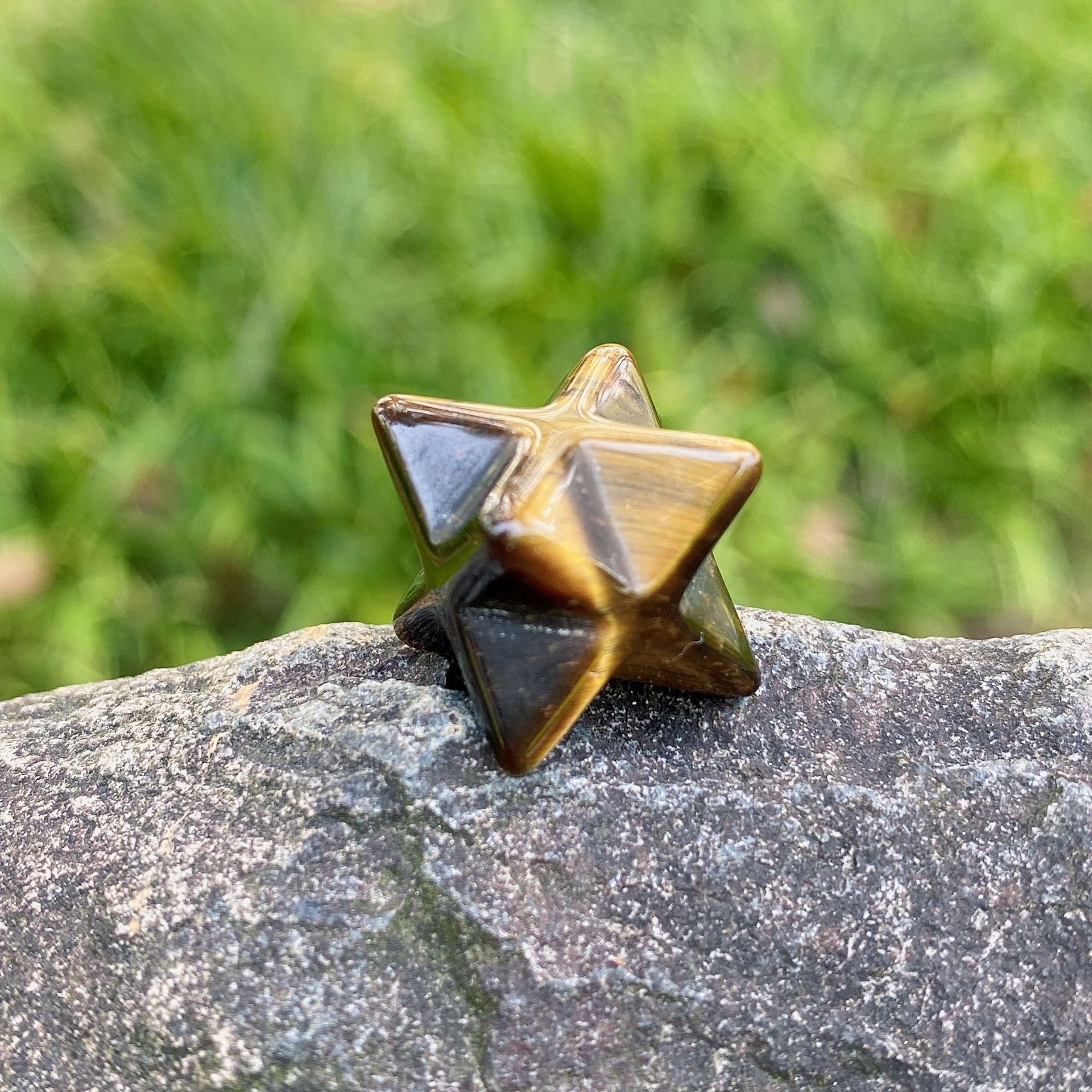 Mini Crystal 2cm Merkabah Carvings GEMROCKY-Carvings-Tiger Eye Stone-