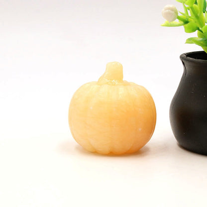 Mini Crystal 37mm Pumpkin Halloween Carvings GEMROCKY-Carvings-Yellow Jade-