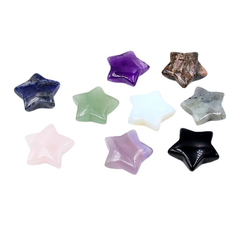 Mini Crystal 3cm Star Carvings GEMROCKY-Carvings-