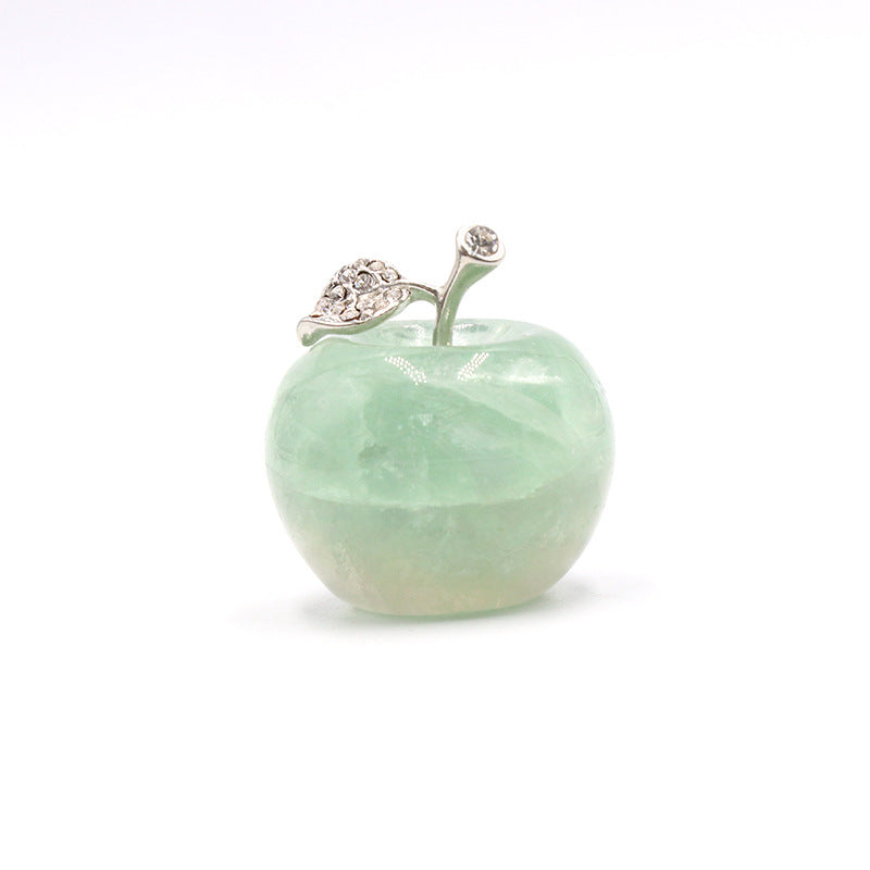 Mini Crystal 4cm Apple Carvings GEMROCKY-Carvings-Fluorite-