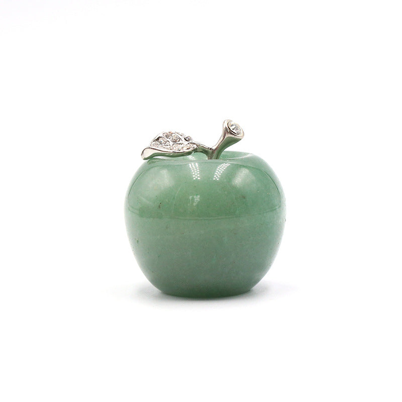 Mini Crystal 4cm Apple Carvings GEMROCKY-Carvings-Green Aventurine-