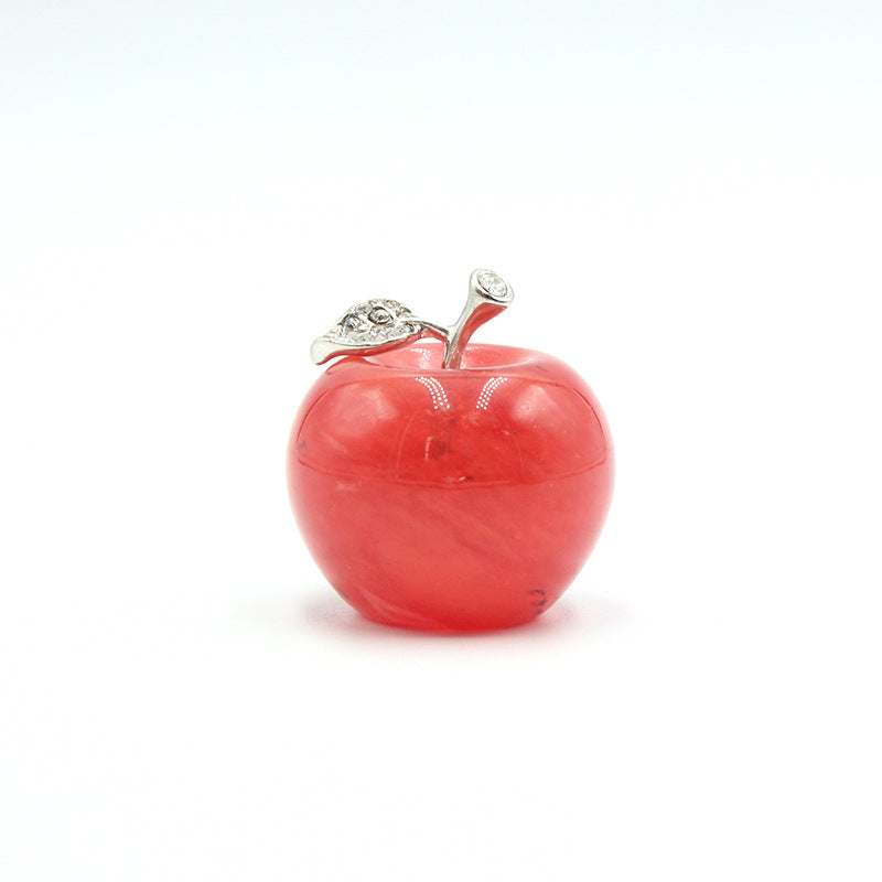 Mini Crystal 4cm Apple Carvings GEMROCKY-Carvings-Watermelon Stone-