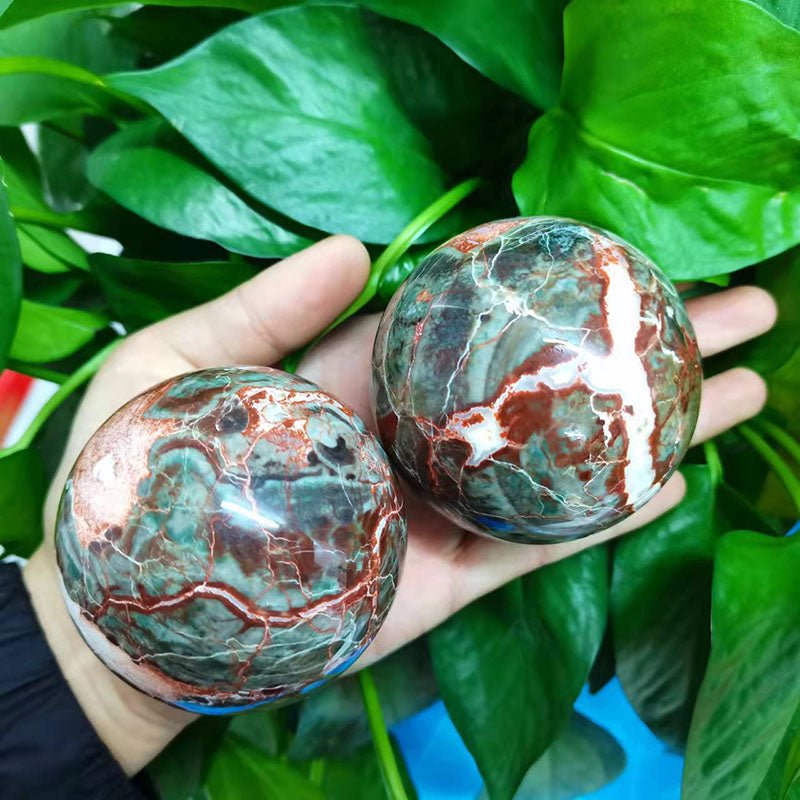 Money Agate Spheres GEMROCKY-Spheres-