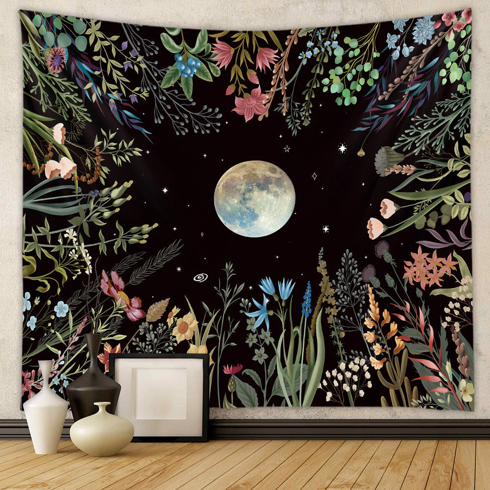 Moon Garden Background Cloth Home Decor Tapestry GEMROCKY-Decoration-