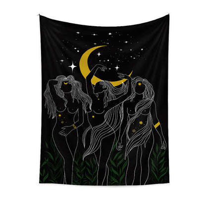 Moon Goddess Background Cloth Decor Tapestry GEMROCKY-Decoration-73*95cm-8-