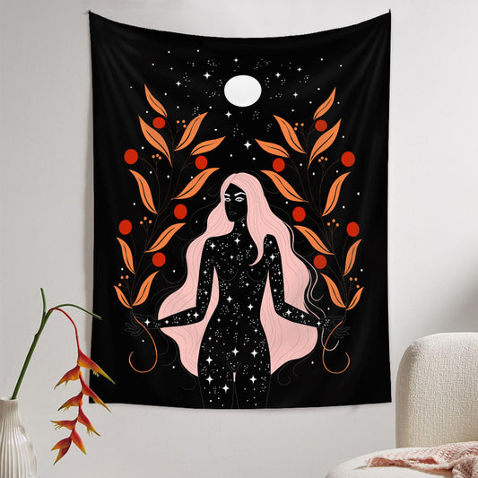 Moon Goddess Background Cloth Decor Tapestry GEMROCKY-Decoration-