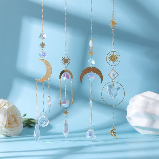 Moon Star Planet Pendant Suncatcher Ornaments GEMROCKY-Decoration-