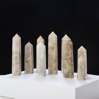 Moonstone Point Wands GEMROCKY-Point Wands-