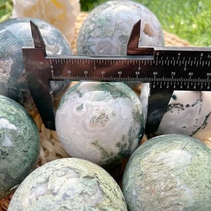 Moss Agate Spheres GEMROCKY-Spheres-