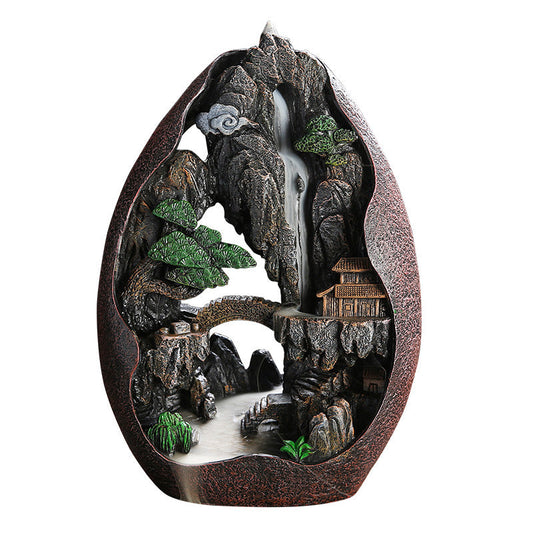 Mountain Villa Micro Scene Backflow Incense Burner Home Decor Ornaments GEMROCKY-Psychic-