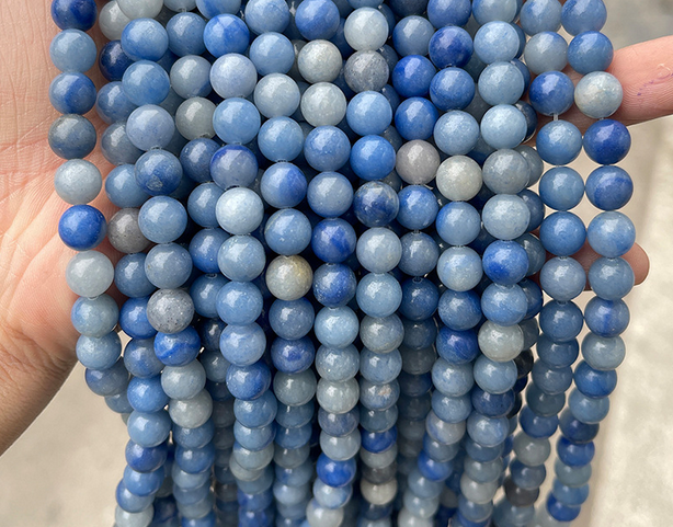 Multi Materials Sizes of Crystal Bead Strands GEMROCKY-Bracelets-Blue aventurine-4-