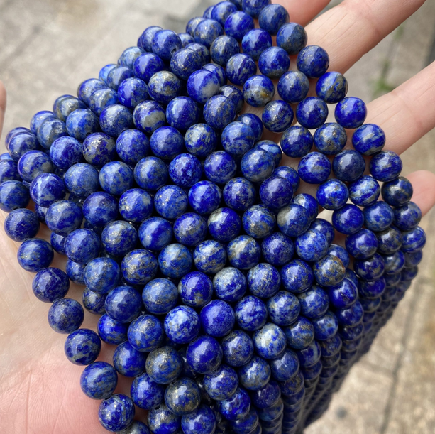 Multi Materials Sizes of Crystal Bead Strands GEMROCKY-Bracelets-Lapis lazuli-4-