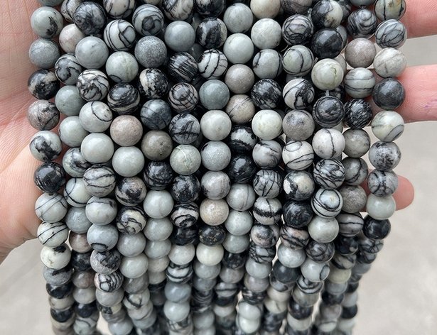 Multi Materials/Sizes of Crystal Bead Strands GEMROCKY-Bracelets-Black net stone-4-