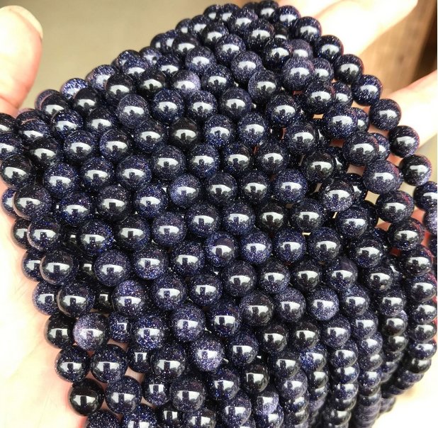 Multi Materials/Sizes of Crystal Bead Strands GEMROCKY-Bracelets-Blue sand stone-4-