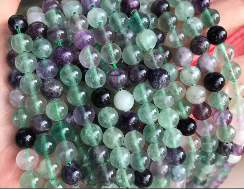 Multi Materials/Sizes of Crystal Bead Strands GEMROCKY-Bracelets-Fluorite-4-