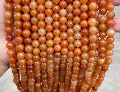 Multi Materials/Sizes of Crystal Bead Strands GEMROCKY-Bracelets-Red aventurine-4-