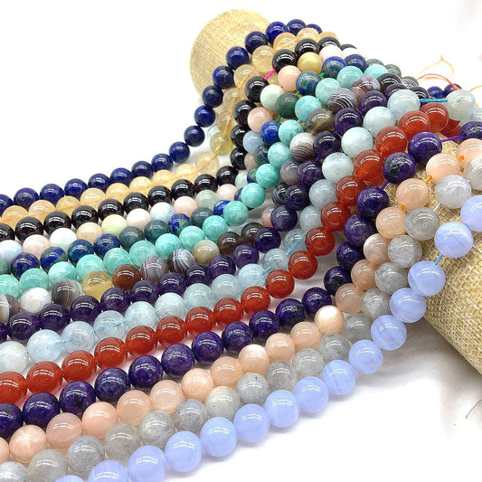 Multi Materials/Sizes of Crystal Bead Strands GEMROCKY-Bracelets-