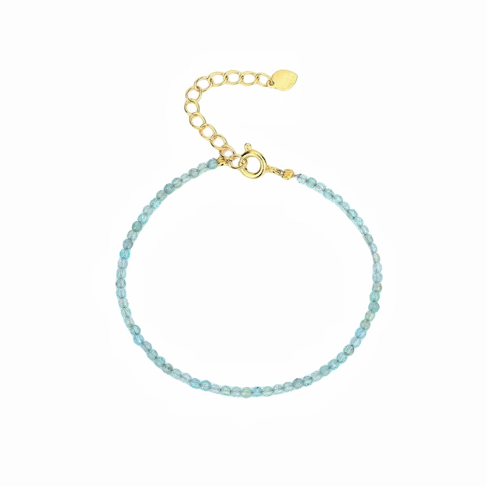 Natural Clear Blue Apatite Facet Bracelets GEMROCKY-Jewelry-