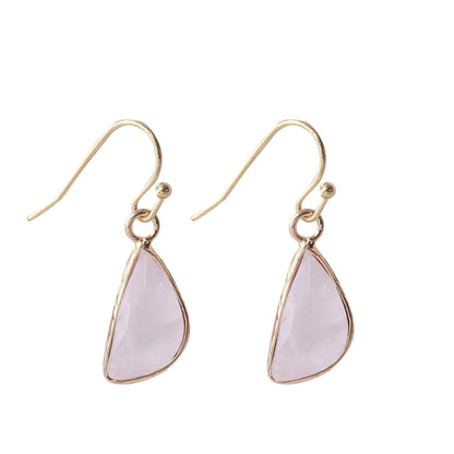 Natural Crystal Drop Earrings GEMROCKY-Jewelry-Clear Quartz-