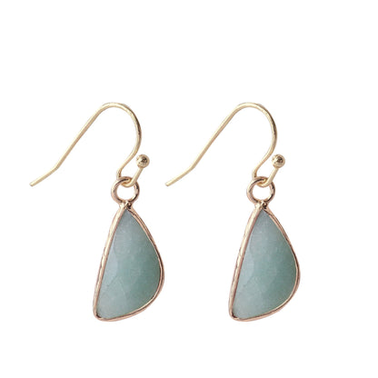 Natural Crystal Drop Earrings GEMROCKY-Jewelry-Green Aventurine-