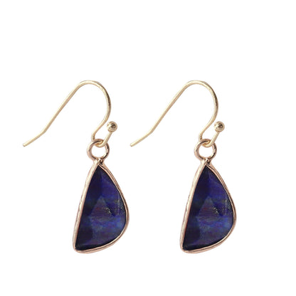 Natural Crystal Drop Earrings GEMROCKY-Jewelry-Lapis Lazuli-