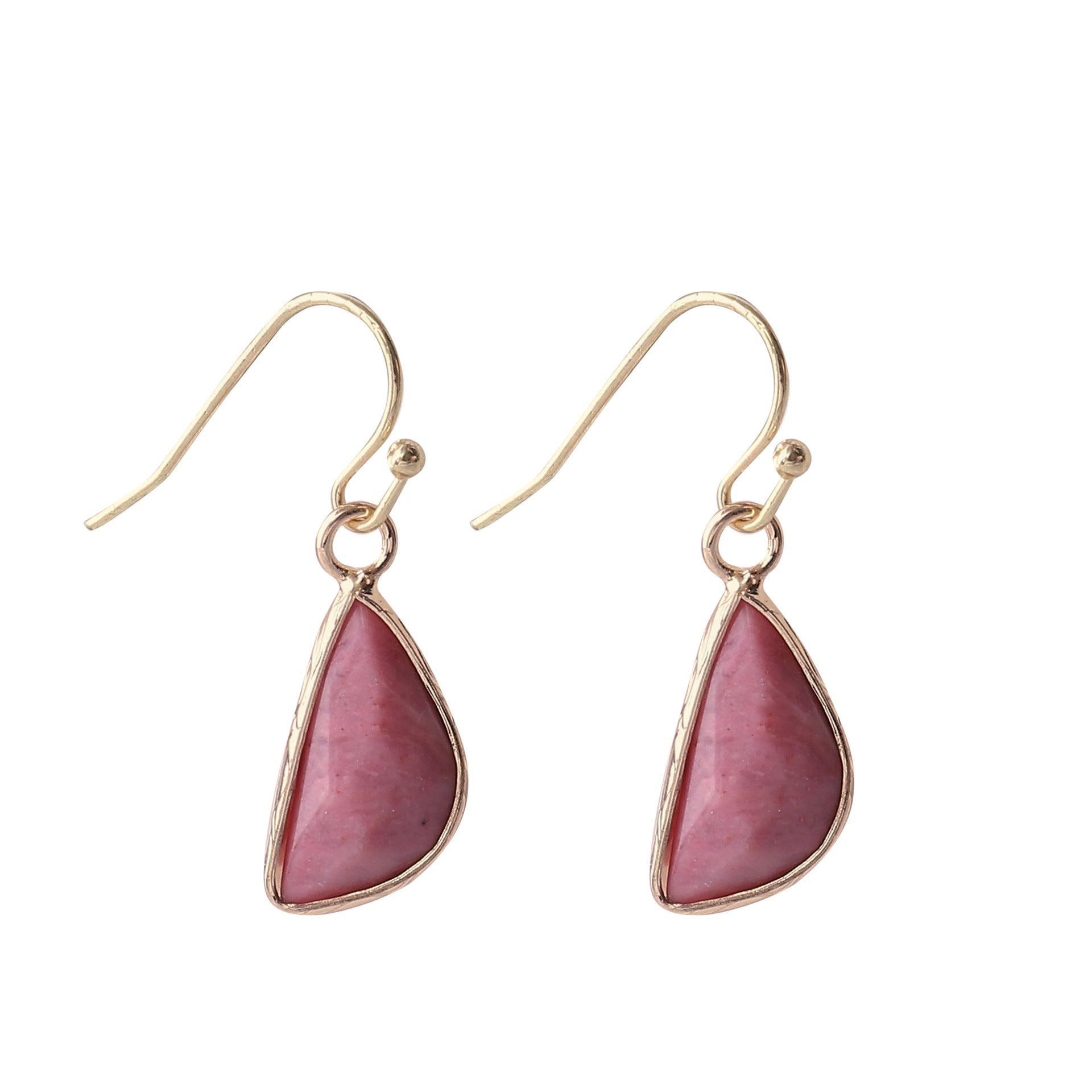 Natural Crystal Drop Earrings GEMROCKY-Jewelry-Rhodocrosite-