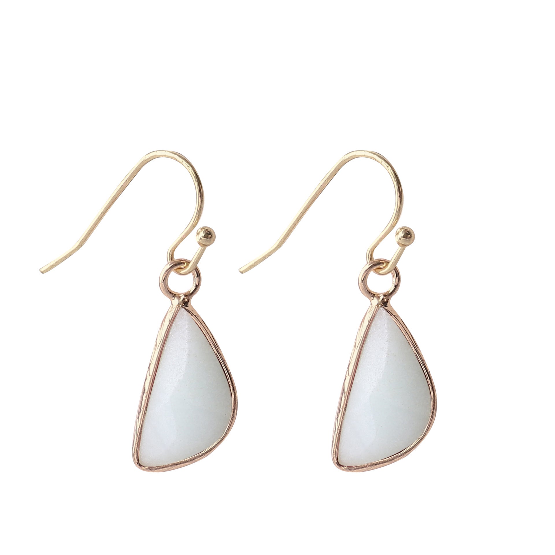 Natural Crystal Drop Earrings GEMROCKY-Jewelry-White Jade-