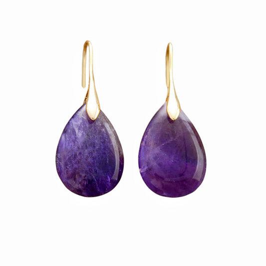 Natural Crystal Water Eardrop Earrings GEMROCKY-Jewelry-