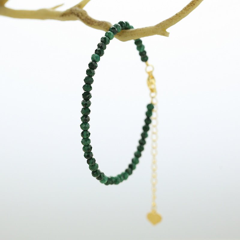 Natural Malachite Facet 3.5mm Bracelets GEMROCKY-Jewelry-