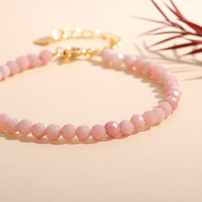 Natural Pink Opal Ethnic Style Facet Bracelets GEMROCKY-Jewelry-