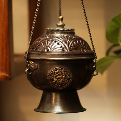 Nepal Copper Tibetan Retro Hanging Hollow Incense Burners GEMROCKY-Psychic-