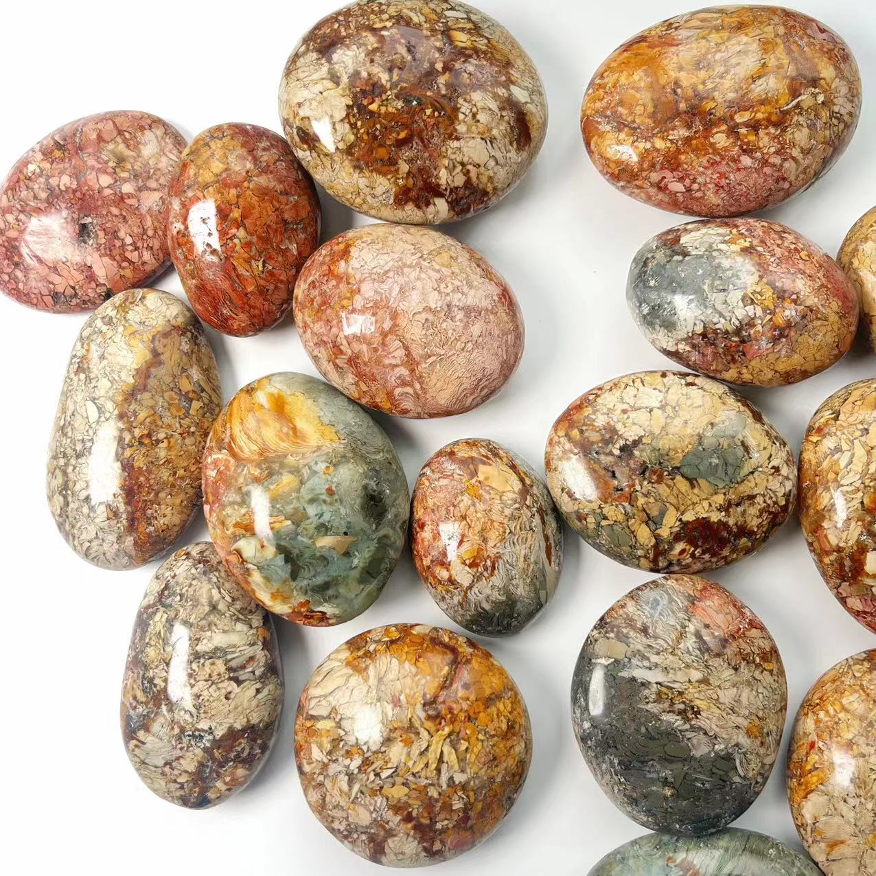 Ocean Jasper Palm Stones GEMROCKY-Carvings-