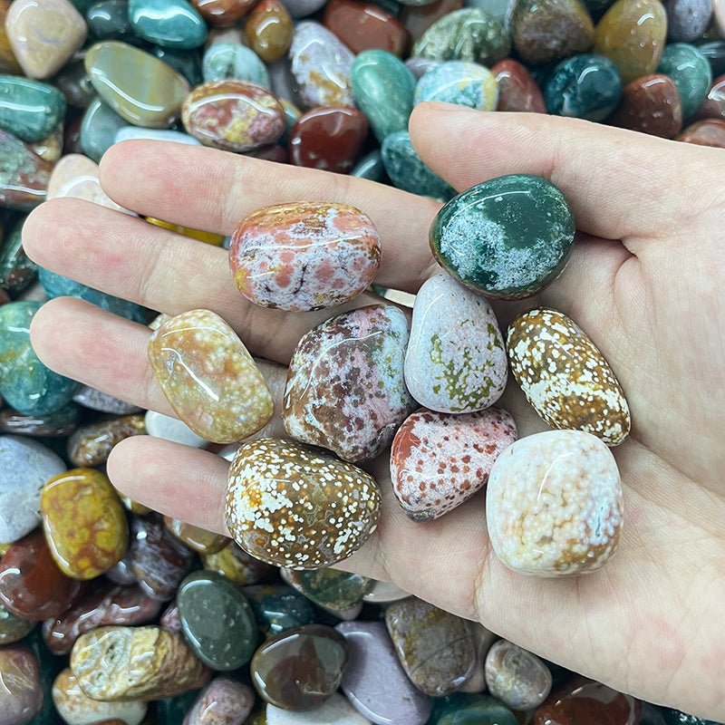 Ocean Jasper Tumble Stones GEMROCKY-Tumbles-