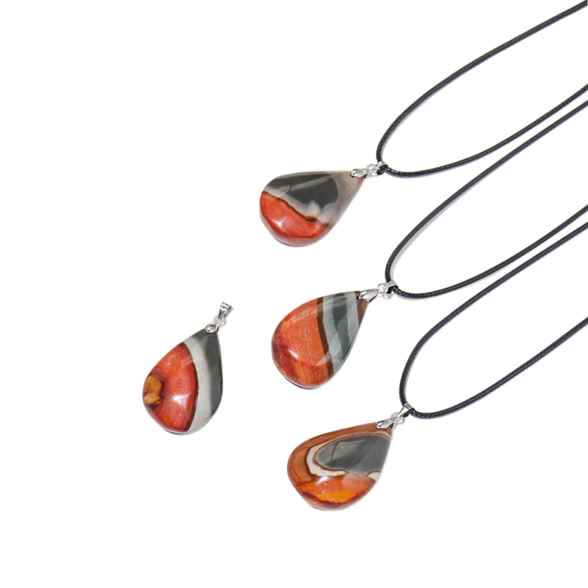 Ocean Jasper Waterdrop Pendant Necklaces GEMROCKY-Jewelry-