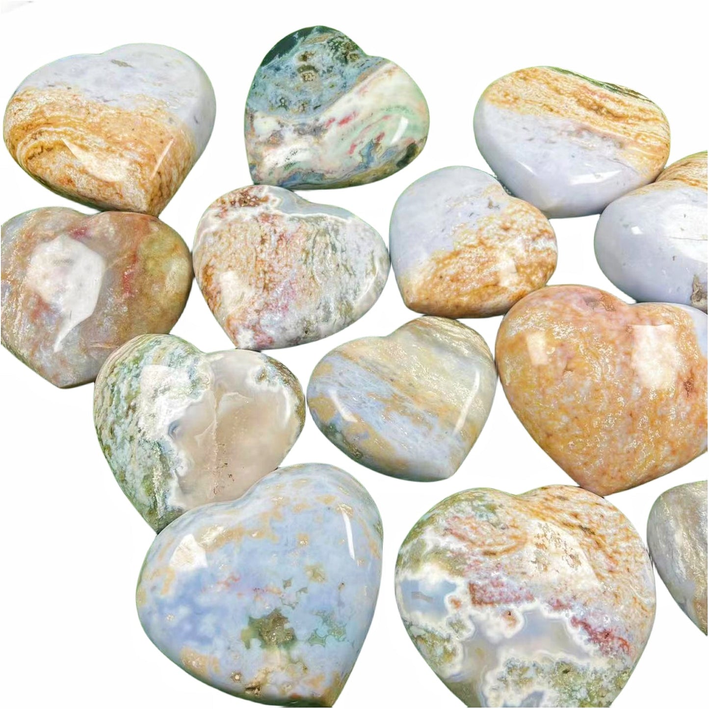 Ocean Stone Hearts GEMROCKY-Carvings-